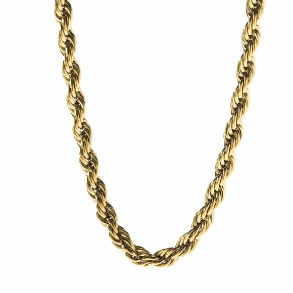 6MM GOLD ROPE DOOKIE CHAIN - Picture 1 of 7